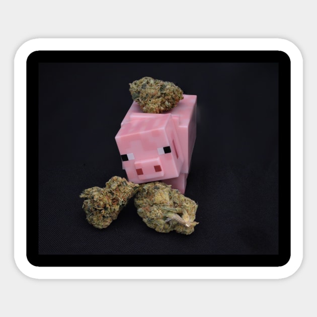 Lemon Vuitton Piggie - Weed Design Sticker by MrGreenGenes420